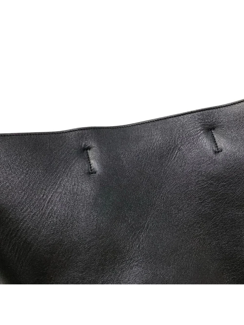 Celine Tote Cabas Phantom Studs Black Silver Leather